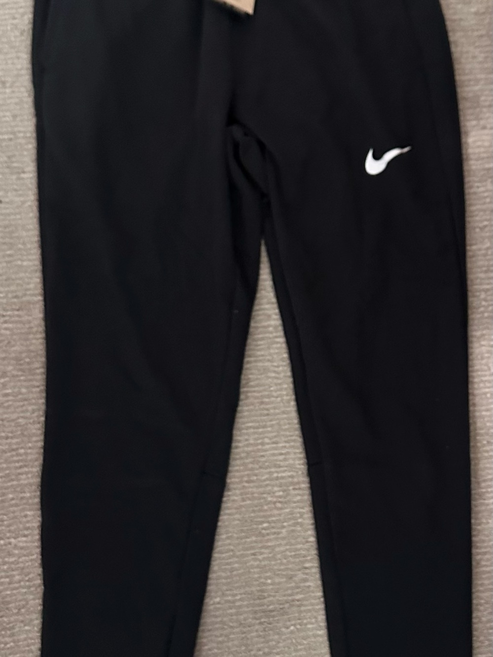 Nike Black Kids' Sweatpants with White Swoosh